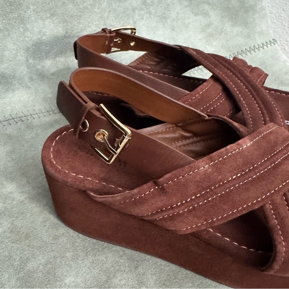 NWT Free People Beach Party Suede Slingback Platform Sandals Sz 9 - Picture 10 of 16